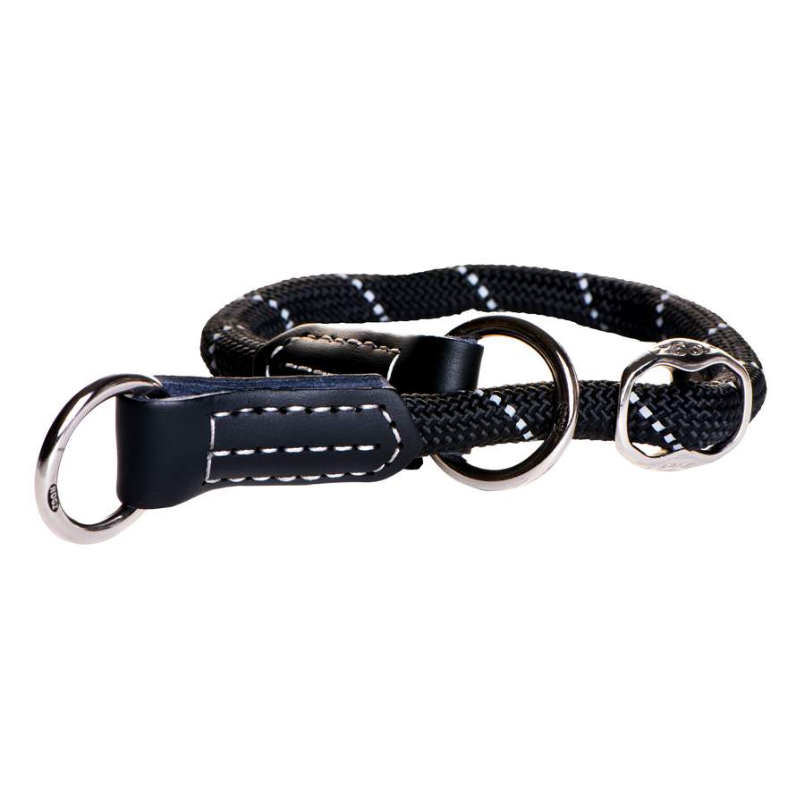 Rogz Rope Web Half-Check collar 15,7 - 17,7 / Black, globaldogshop.com ...