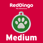 Red Dingo Dog ID Tag Medium