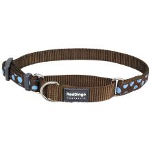 Red Dingo Blue Spots Brown Small Martingale Collar
