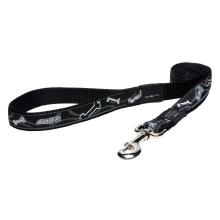 Rogz Fancy Dress Armed Response dog leash 4 ft XLarge / Black Bones