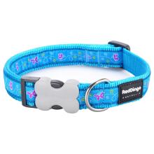 Red Dingo Butterfly Turquoise Medium Dog Collar