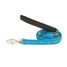 Red Dingo Butterfly Turquoise dog lead 4-6 ft XS