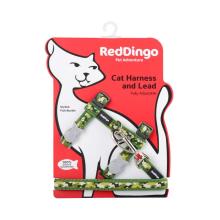 Red Dingo Camouflage Green Cat Harness + Leash 120 cm