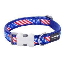 Red Dingo US Flag Dark Blue Medium Dog Collar