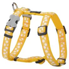 Red Dingo White Spots Yellow Medium Dog Harness