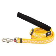 Red Dingo White Spots Yellow dog lead 100-180 cm Large