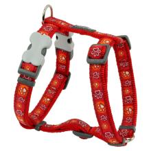 Red Dingo Paw Impressions Red Medium Dog Harness