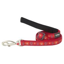 Red Dingo Paw Impressions Red dog lead 100-180 cm Small