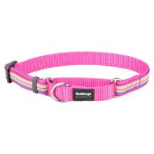 Red Dingo Horizontal Stripes Hot Pink Large Martingale Collar