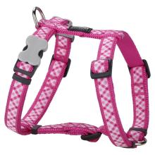Red Dingo Gingham hot pink Small Pettorina per cani