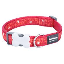 Red Dingo Swiss Cross Red Medium Dog Collar