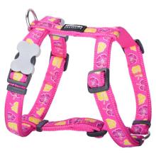 Red Dingo Hibiscus Hot Pink Large Dog Harness