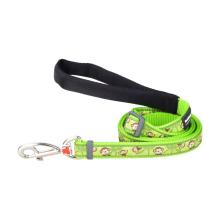 Red Dingo Monkey Lime dog lead 4-6 ft XS