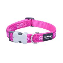Red Dingo Peace Pink Small Dog Collar