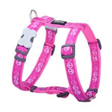 Red Dingo Peace Pink Large Dog Harness