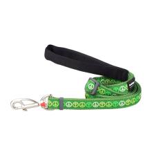 Red Dingo Peace Green dog lead 4-6 ft Large