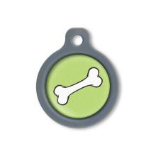 Blucky Bone Lime Green Dog Tag medium