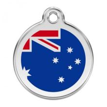 Red Dingo Dog ID Tag Australian Flag Small