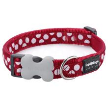 Red Dingo White Spots Red Large Collier