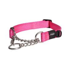 Rogz Utility Snake Pink Half-Check collar - Medium