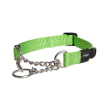 Rogz Utility Snake Lime Half-Check collar - Medium