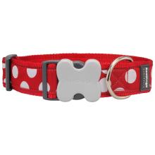 Red Dingo White Spots Red Giant Short Dog Collar