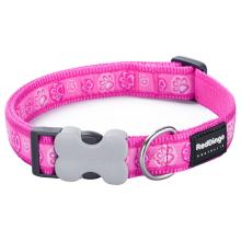 Red Dingo Paw Impressions Hot Pink XS Dog Collar