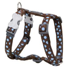 Red Dingo Blue Spots Brown XLarge Dog Harness