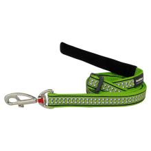Red Dingo Reflective Lime dog lead 4-6 ft XS