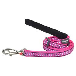 Red Dingo Reflective Hot Pink dog lead 100-180 cm Small